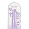 Shots RealRock Crystal Clear 8" Straight Dildo w/Suction Cup - Purple