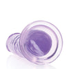 Shots RealRock Crystal Clear 8" Straight Dildo w/Suction Cup - Purple