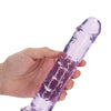Shots RealRock Crystal Clear 8" Straight Dildo w/Suction Cup - Purple