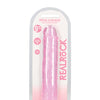 Shots RealRock Crystal Clear 9" Straight Dildo w/Suction Cup - Pink