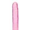 Shots RealRock Crystal Clear 9" Straight Dildo w/Suction Cup - Pink