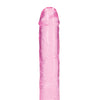 Shots RealRock Crystal Clear 9" Straight Dildo w/Suction Cup - Pink