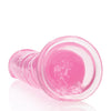 Shots RealRock Crystal Clear 9" Straight Dildo w/Suction Cup - Pink