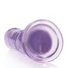 Shots RealRock Crystal Clear 9" Straight Dildo w/Suction Cup - Purple