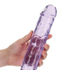 Shots RealRock Crystal Clear 9" Straight Dildo w/Suction Cup - Purple