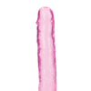 Shots RealRock Realistic Crystal Clear 10" Straight Dildo - Pink