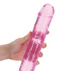 Shots RealRock Realistic Crystal Clear 10" Straight Dildo - Pink