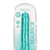 Shots RealRock Realistic Crystal Clear 10" Straight Dildo - Turquoise