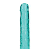 Shots RealRock Realistic Crystal Clear 10" Straight Dildo - Turquoise