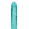 Shots RealRock Realistic Crystal Clear 10" Straight Dildo - Turquoise