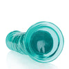 Shots RealRock Realistic Crystal Clear 10" Straight Dildo - Turquoise