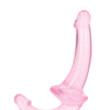 Shots RealRock Crystal Clear 6" Strapless Strap-On - Pink