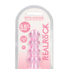 Shots RealRock Crystal Clear 5.5" Curvy Dildo/Butt Plug - Pink