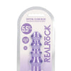 Shots RealRock Crystal Clear 5.5" Curvy Dildo/Butt Plug - Purple