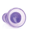 Shots RealRock Crystal Clear 5.5" Curvy Dildo/Butt Plug - Purple