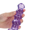 Shots RealRock Crystal Clear 5.5" Curvy Dildo/Butt Plug - Purple