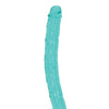 Shots RealRock Crystal Clear 13" Double Dildo - Turquoise