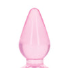 Shots RealRock Crystal Clear 3.5" Anal Plug - Pink
