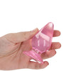 Shots RealRock Crystal Clear 3.5" Anal Plug - Pink