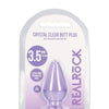 Shots RealRock Crystal Clear 3.5" Anal Plug - Purple