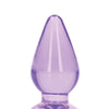Shots RealRock Crystal Clear 3.5" Anal Plug - Purple