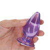 Shots RealRock Crystal Clear 3.5" Anal Plug - Purple