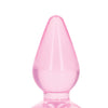 Shots RealRock Crystal Clear 4.5" Anal Plug - Pink