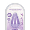 Shots RealRock Crystal Clear 4.5" Anal Plug - Purple