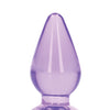 Shots RealRock Crystal Clear 4.5" Anal Plug - Purple