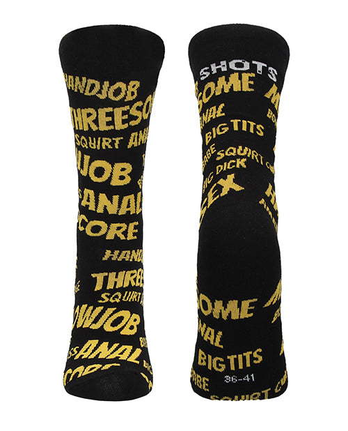Shots Sexy Socks Sexy Words - Male