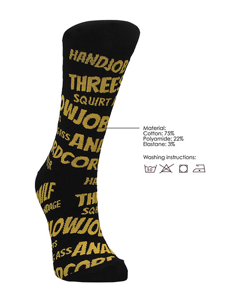 Shots Sexy Socks Sexy Words - Male