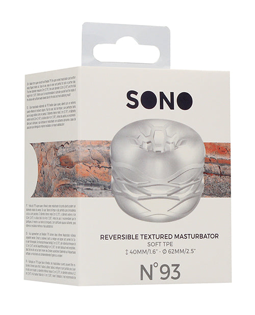 Shots Sono No. 93 Reversible Textured Masturbator - Transparent