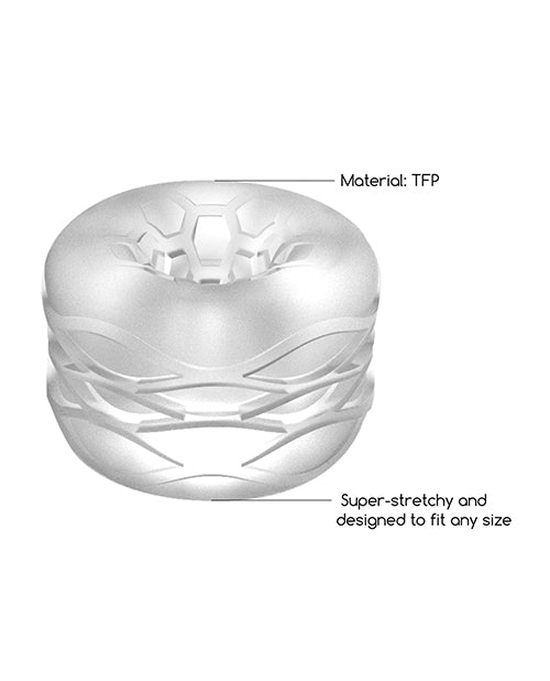 Shots Sono No. 93 Reversible Textured Masturbator - Transparent