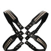 Shots Uomo Men's Pyramid Stud Body Harness - Black