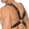Shots Uomo Men's Pyramid Stud Body Harness - Black