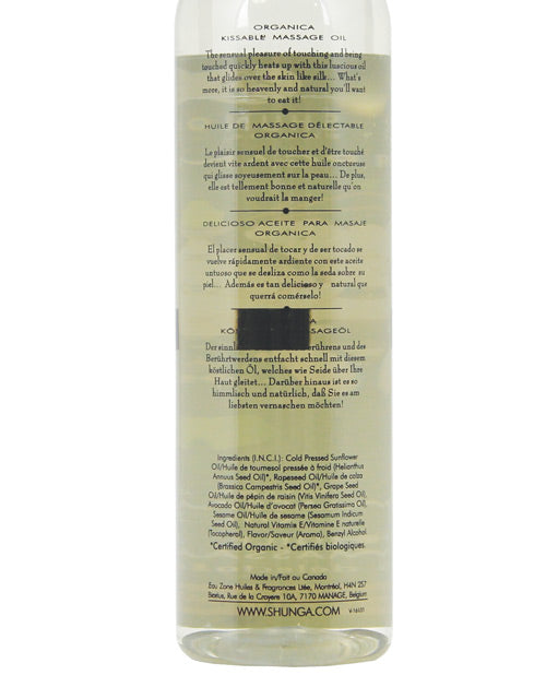 Shunga Organica Kissable Massage Oil - 8 oz Intoxicating Chocolate