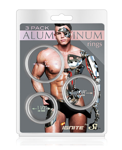 Aluminum Rings - Platinum Pack of 3
