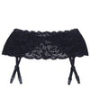 Stretch Lace Garter Belt w/Adjustable Garters Black O/S