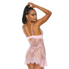 Eyelash Lace Underwire Cup Babydoll Pink MD