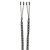 Spartacus Adjustable Black Tweezer Nipple Clamps w/Chain