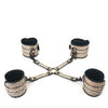 Spartacus Faux Leather Wrist & Ankle Restraints with Hog Tie