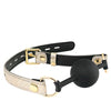 Spartacus Silicone Gag w/Leather Snakeskin Lining - Assorted Colors
