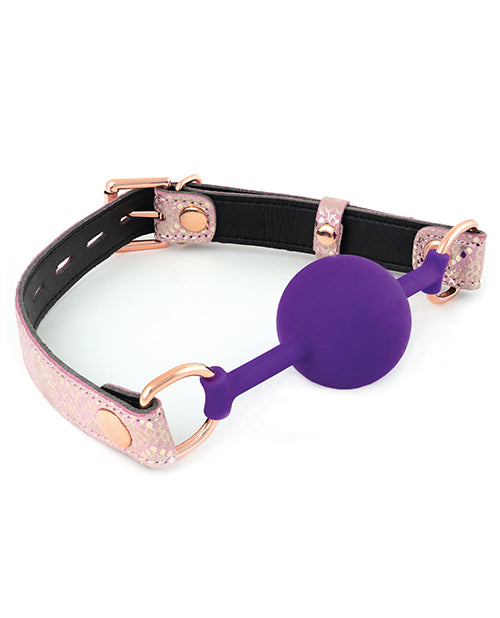 Spartacus Silicone Gag w/Leather Snakeskin Lining - Assorted Colors