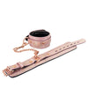 Spartacus Ankle Restraints w/Leather Lining - Pink Snakeskin Micro Fiber