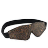 Spartacus Faux Fur Lining Blindfold - Brown Floral Print