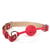 Spartacus Silicone Ball Gag w/Gold PU Straps 46 mm - Assorted Colors