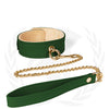 Spartacus Plush Lined PU Collar & Chained Leash