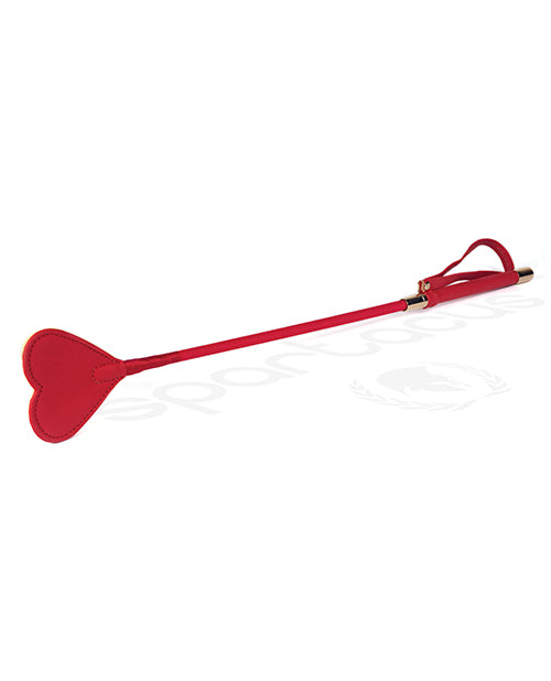 Spartacus PU Riding Crop w/Plush Heart Shape Tip