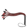Saffron Braided Flogger - Red/Black