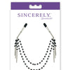 Sincerely Black Jeweled Nipple Clips